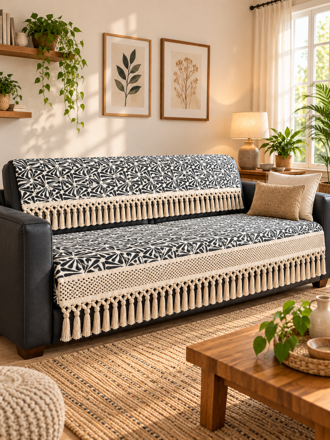 Panda Corner Sofa Set | Pillow Back