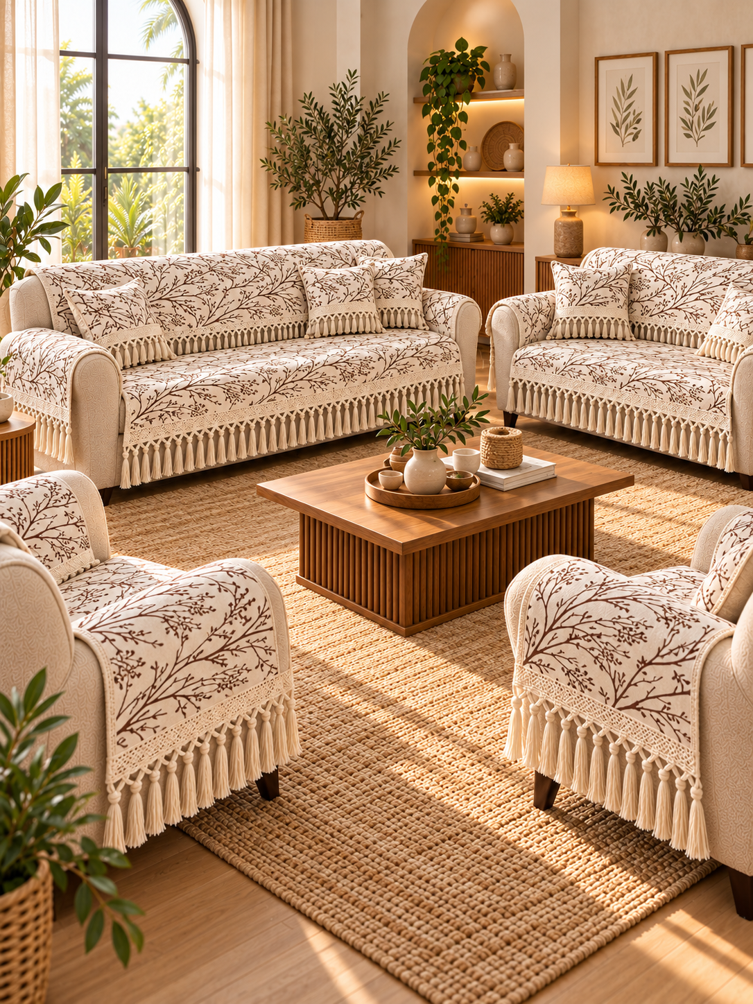 Panda Corner Sofa Set | Pillow Back